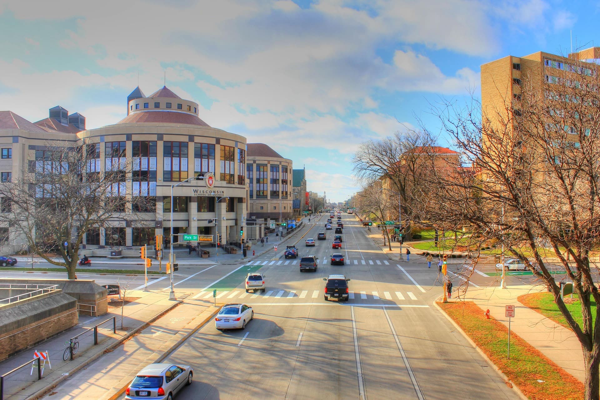 Street view of a Wisconsin neighborhood GLW canvasses